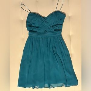Hailey Logan - Teal Blue Mesh Cutout Dress - Size 11/12